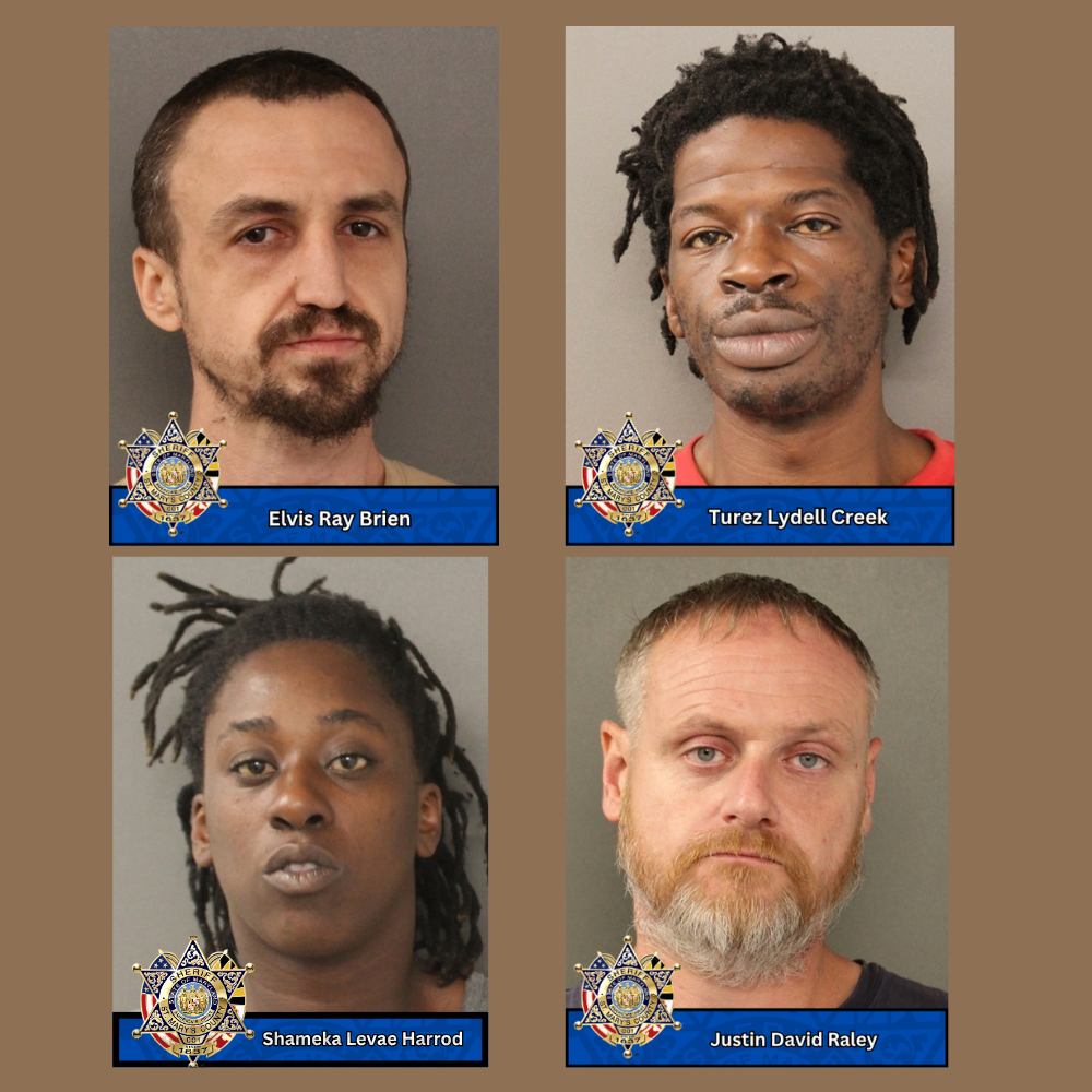 Image Showing booking photos for three men and one woman