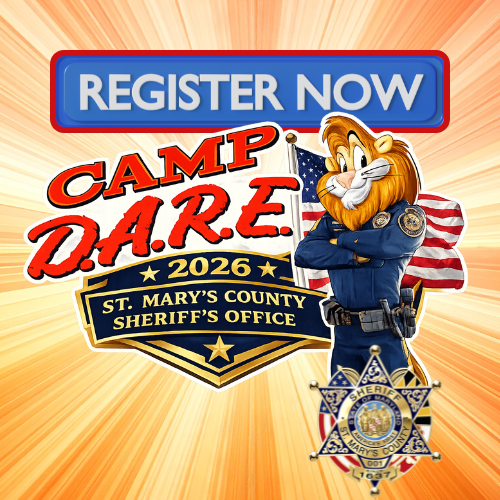 Image showing the Sheriff's Office badge with information about Camp DARE 2026.