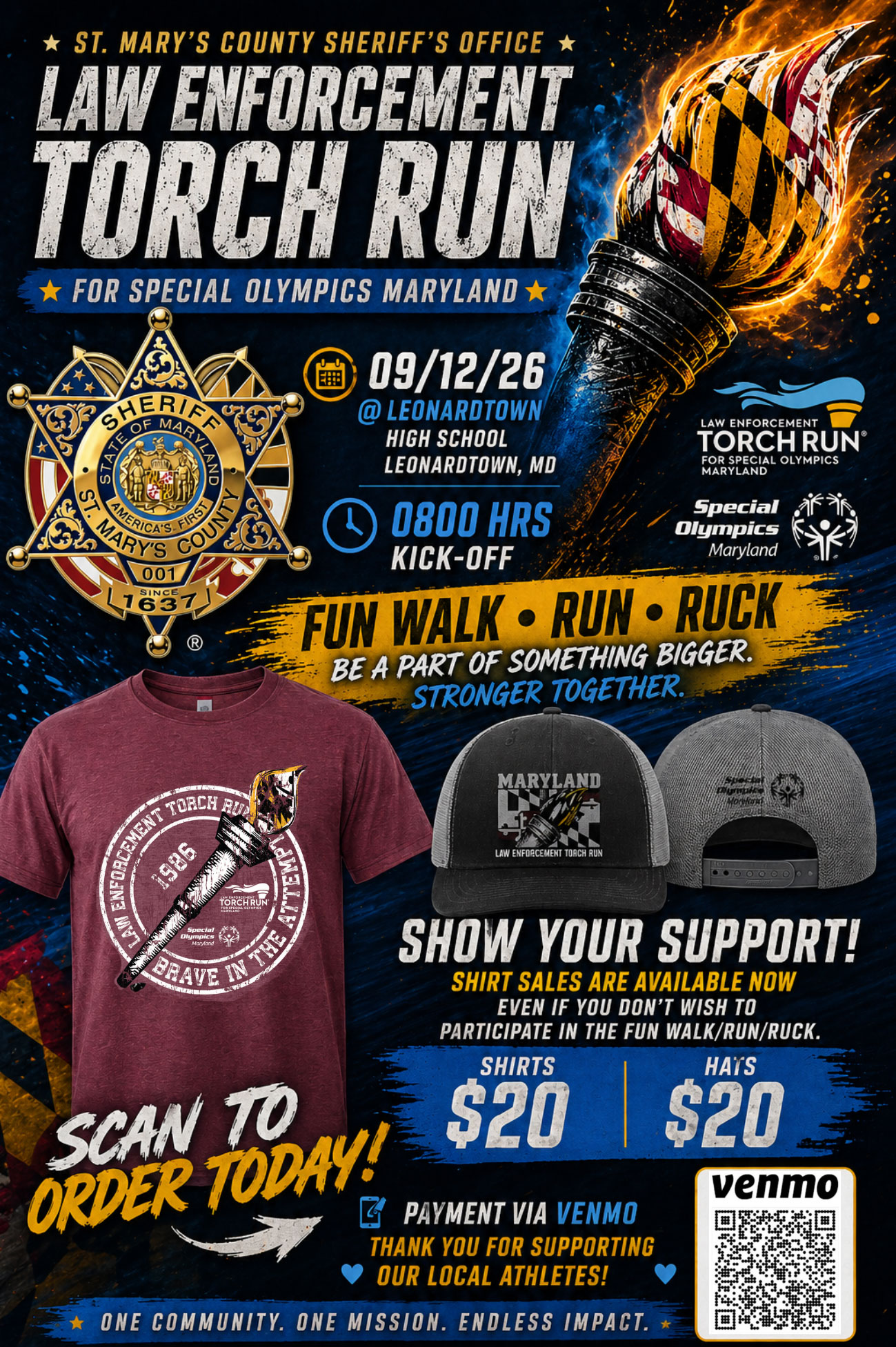 Walk or Run (Non-Timed) with Event T-Shirt ($20)