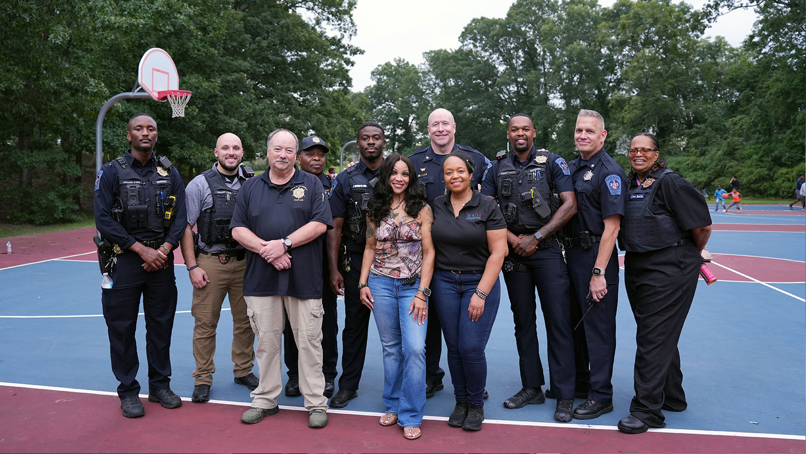 A group photo with Sheriff Hall
